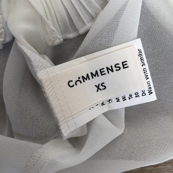 Commense Feminine Romantic Sheer Ruffled Detail Blouse With Tie Sz XS‎ - Picture 11 of 16